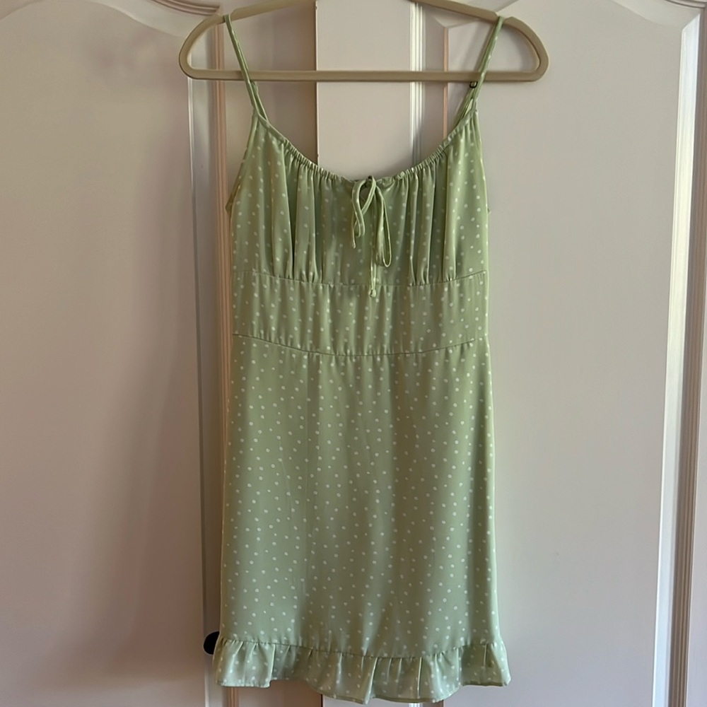 Abercrombie Polka Dot Dress - Green